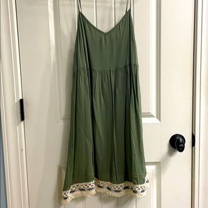 Sweet olive green dress.